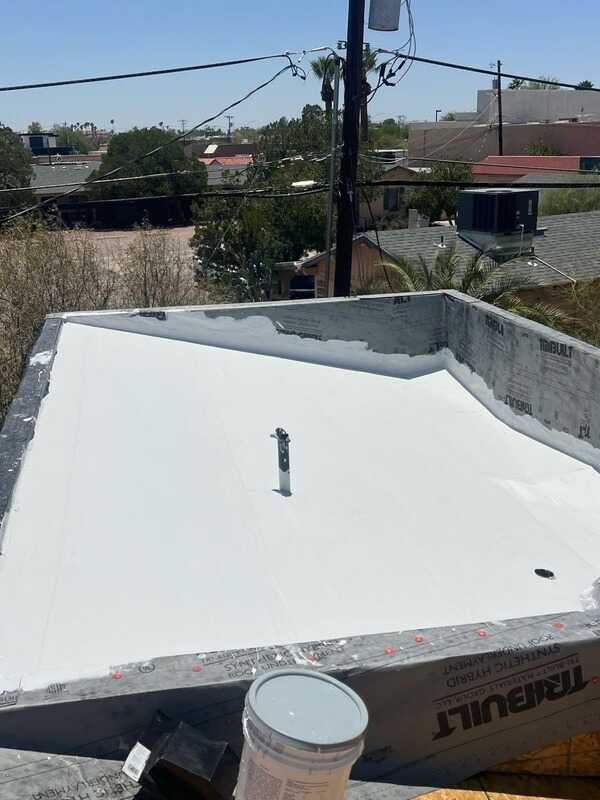 Completed roof replacement on a Tucson home
