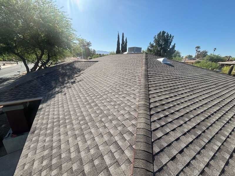 Completed roof replacement on a Tucson home