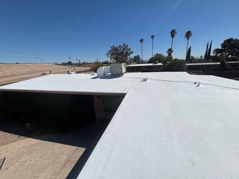 Roof replacement in progress