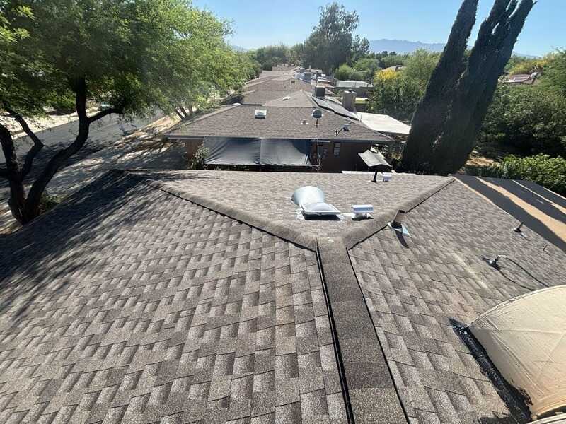 Flat roof coating on a Tucson property